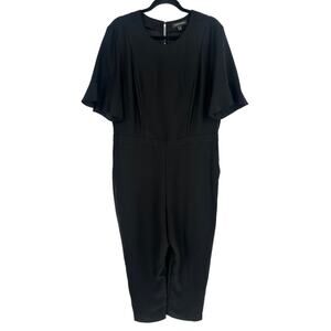Banana Republic Black Jumpsuit Flutter Short Sleeve Party Special Ocassion 14
